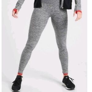 Athleta high rise seamless Andes grey and red tights size small